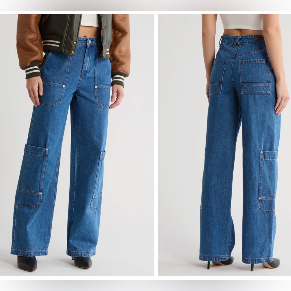 Blank NYC The Franklin Ribcage Wide Leg Hands Down